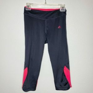 Adidas Black and Pink Running Capris